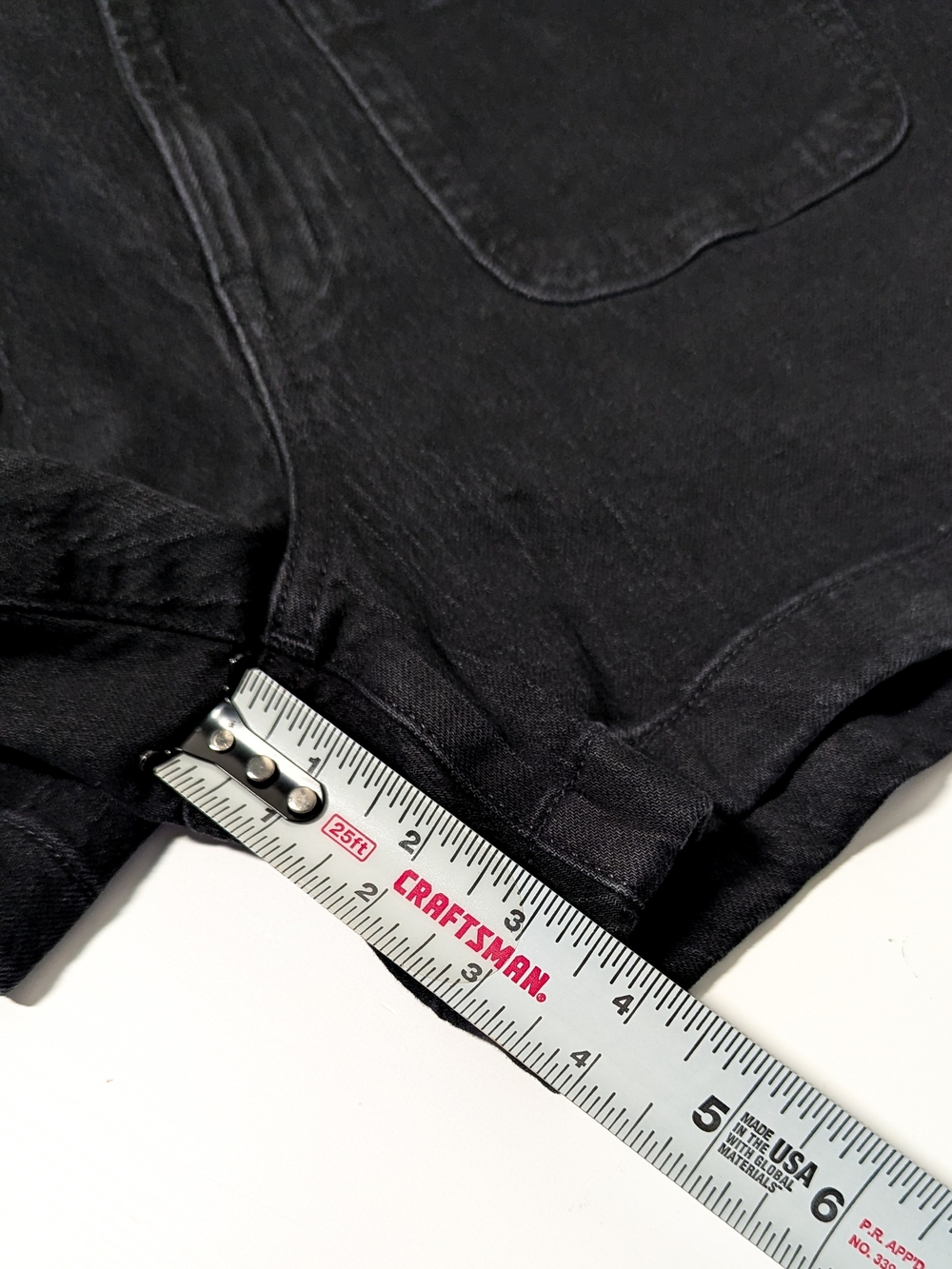 Madewell The High-Rise Sailor Short, Black Denim, Size 27, Nautical Style - Picture 13 of 13